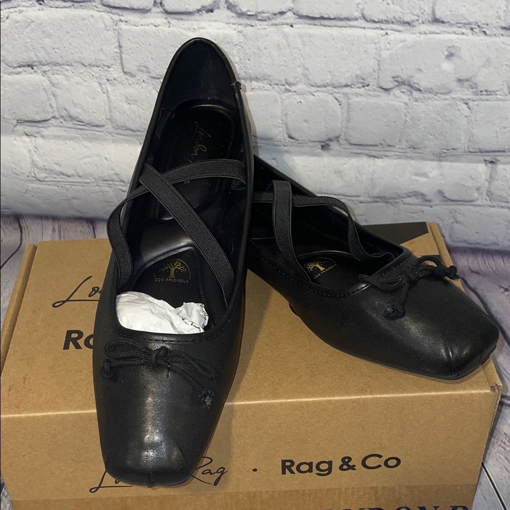 London Rag Women's Black Ballet style Loafers Size 10 - Picture 2 of 8